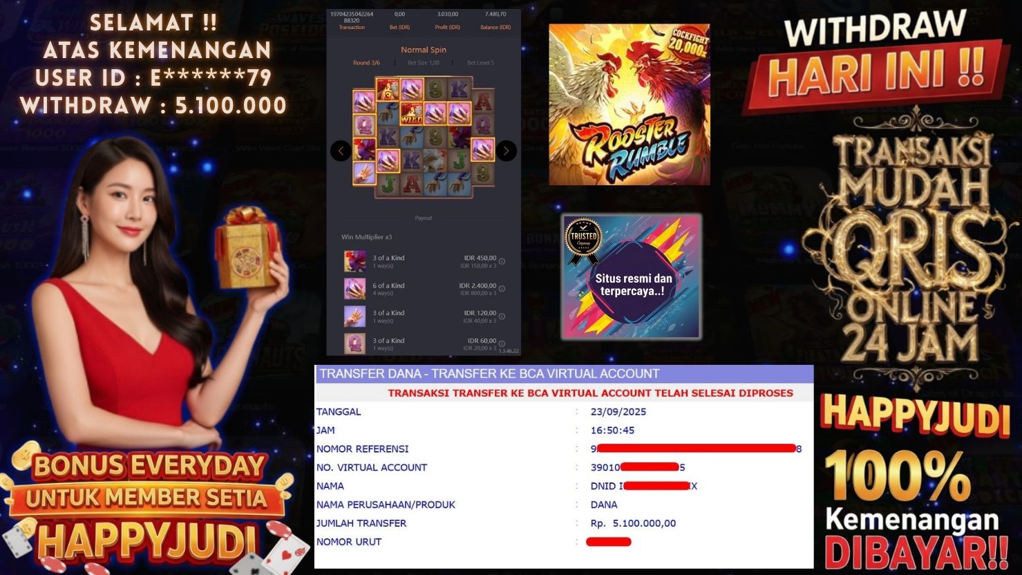 HAPPYJUDI JACKPOT SLOT ROOSTER RUMBLE